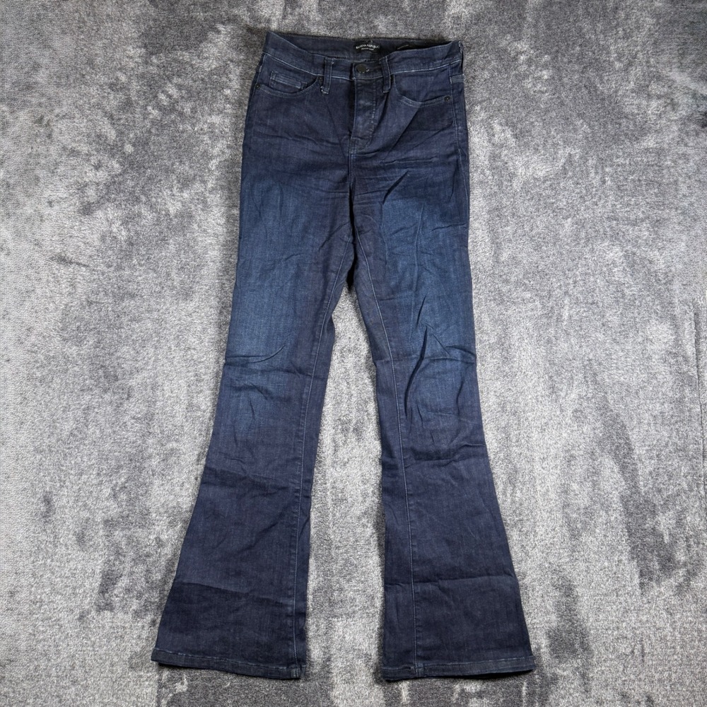 Banana Republic Premium Denim High-Rise Flare Jeans Dark Wash Size 26